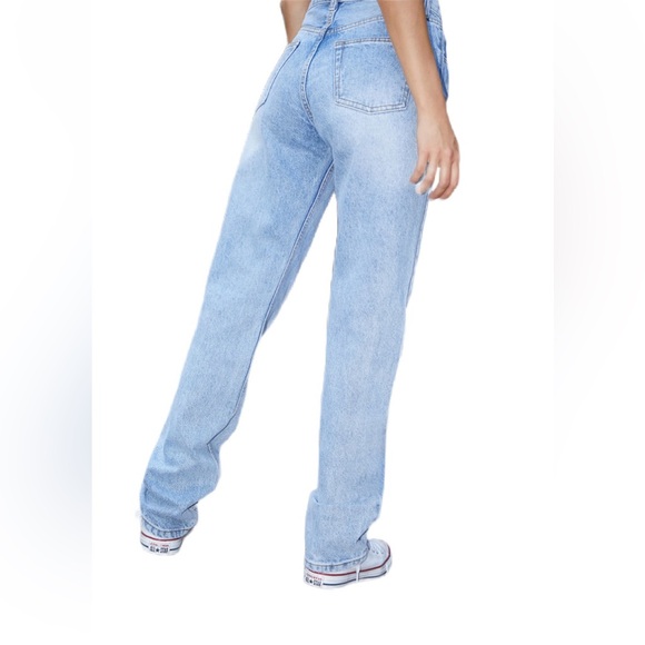 John Galt Light Indigo Mid Rise Straight Leg Jeans Size S 28” Waist - Picture 2 of 5